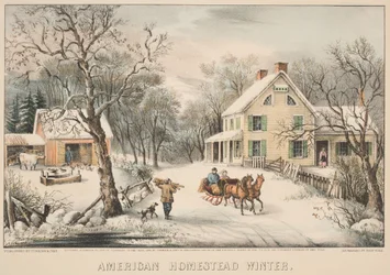 アメリカンホームステッドウィンター、1868年（カラーリソ）